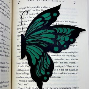 Green and Black Butterfly 3D Printed Bookmark